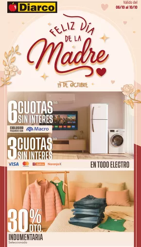 Catálogo Diarco en Merlo (San Luis) | ESPECIAL DÍA DE LA MADRE | 2025-10-06T00:00:00.000Z - 2025-10-10T00:00:00.000Z