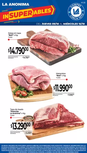 Catálogo La Anonima en San Carlos de Bariloche | Carnes, frutas y verduras | 2025-10-13T00:00:00.000Z - 2025-10-27T00:00:00.000Z