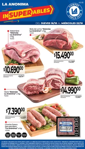 Catálogo La Anonima en Caleta Olivia | Carnes, frutas y verduras | 2025-10-16T00:00:00.000Z - 2025-10-30T00:00:00.000Z