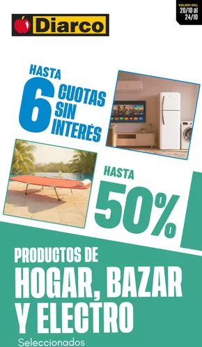 Catálogo Diarco en Santa Fe | OFERTAS HOGAR, BAZAR Y ELECTRO | 2025-10-20T00:00:00.000Z - 2025-10-24T00:00:00.000Z