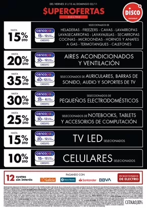 Catálogo Disco en Moreno | Ofertas | Electro, T. Libre y más | 2025-10-30T00:00:00.000Z - 2025-11-02T00:00:00.000Z