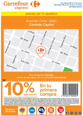 Catálogo Carrefour Express en Buenos Aires | Express | Avenida Colón 3060, Córdoba Capital | 2025-10-30T00:00:00.000Z - 2025-11-30T00:00:00.000Z