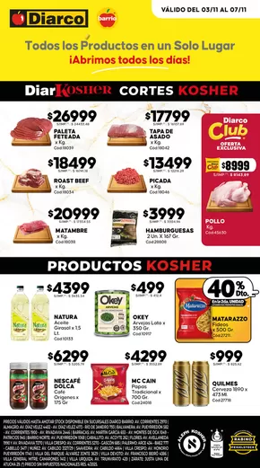 Catálogo Diarco en Haedo | OFERTAS KOSHER | 2025-11-03T00:00:00.000Z - 2025-11-07T00:00:00.000Z