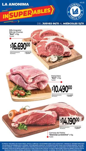 Catálogo La Anonima en Neuquén | Carnes, frutas y verduras | 2025-11-06T00:00:00.000Z - 2025-11-12T00:00:00.000Z