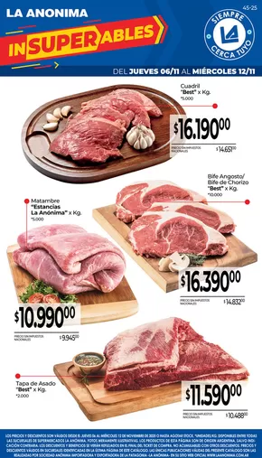 Catálogo La Anonima en Puerto Madryn | Carnes, frutas y verduras | 2025-11-06T00:00:00.000Z - 2025-11-12T00:00:00.000Z