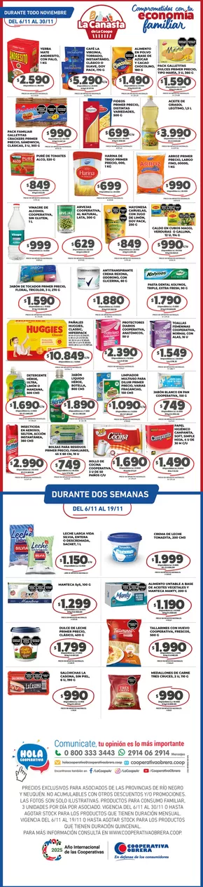 Catálogo Cooperativa Obrera en San Nicolás de los Arroyos | canasta RN-06112025 | 2025-11-06T00:00:00.000Z - 2025-11-30T00:00:00.000Z