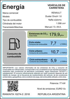 Catálogo Renault en Mar del Plata | Etiqueta Consumo Duster | 2025-11-12T00:00:00.000Z - 2025-11-26T00:00:00.000Z