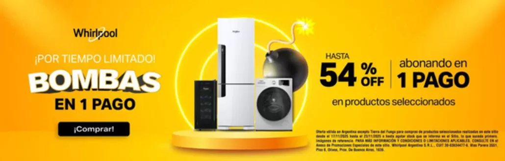 Catálogo Whirlpool | Hasta 54% off | 2025-11-19T00:00:00.000Z - 2025-11-23T00:00:00.000Z