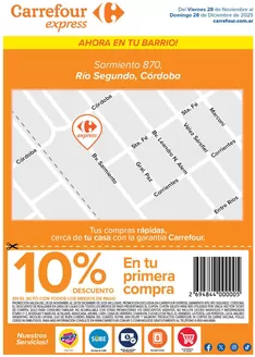 Catálogo Carrefour Express | Express | Sarmiento 870 Córdoba | 2025-11-28T00:00:00.000Z - 2025-12-29T00:00:00.000Z