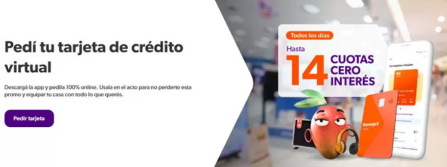 Catálogo Naranja X | Pedí tu tarjeta de crédito virtual. Hasta 14 cuotas cero interes | 2025-12-09T00:00:00.000Z - 2025-12-31T00:00:00.000Z