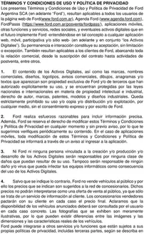 Catálogo Ford en Buenos Aires | Terminos y condiciones. | 2025-12-12T00:00:00.000Z - 2026-04-30T00:00:00.000Z