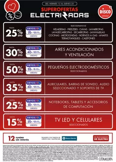 Catálogo Disco en Mariano Benítez | Ofertas | Electro, T. Libre y más | 2025-12-12T00:00:00.000Z - 2025-12-25T00:00:00.000Z