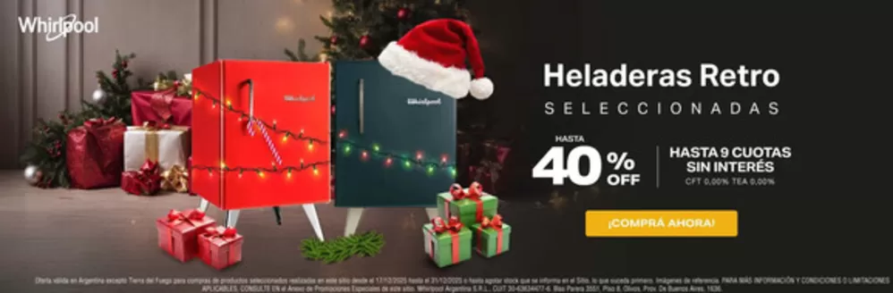 Catálogo Whirlpool en Villa Gobernador Gálvez | Promoción hasta 40% off | 2025-12-18T00:00:00.000Z - 2025-12-31T00:00:00.000Z