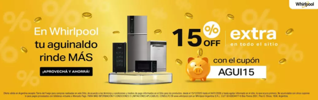 Catálogo Whirlpool en Villa Gobernador Gálvez | Promoción  | 2025-12-18T00:00:00.000Z - 2026-01-04T00:00:00.000Z