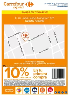 Catálogo Carrefour Express | Express | Dr. Juan Felipe Aranguren 617, Capital Federal | 2025-12-26T00:00:00.000Z - 2026-01-27T00:00:00.000Z