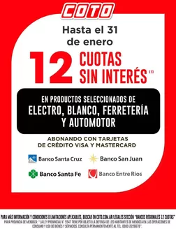Catálogo Coto en Avellaneda (Buenos Aires) | Coto Afiches Bancos Regionales | 2026-01-03T00:00:00.000Z - 2026-01-31T00:00:00.000Z