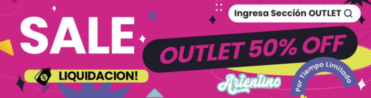 Catálogo Artentino | Sale. Outlet 50% off | 2026-01-14T00:00:00.000Z - 2026-01-31T00:00:00.000Z