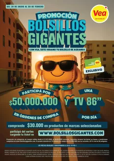 Catálogo Supermercados Vea en Cipolletti | Folleto Nacional Bolsillos Gigantes | 2026-01-30T00:00:00.000Z - 2026-02-09T00:00:00.000Z