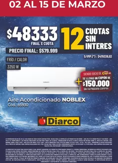 Catálogo Diarco en Lanús | AIRE 12 CUOTAS CUPÓN | 2026-03-02T00:00:00.000Z - 2026-03-15T00:00:00.000Z