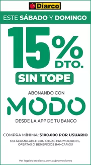 Catálogo Diarco en Rawson (Chubut) | 15 OFF MODO | 2026-03-14T00:00:00.000Z - 2026-03-15T00:00:00.000Z