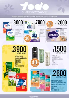 Catálogo Supermercados Todo en Castelar | FOLDER TODO 439 | 2026-03-24T00:00:00.000Z - 2026-04-06T00:00:00.000Z