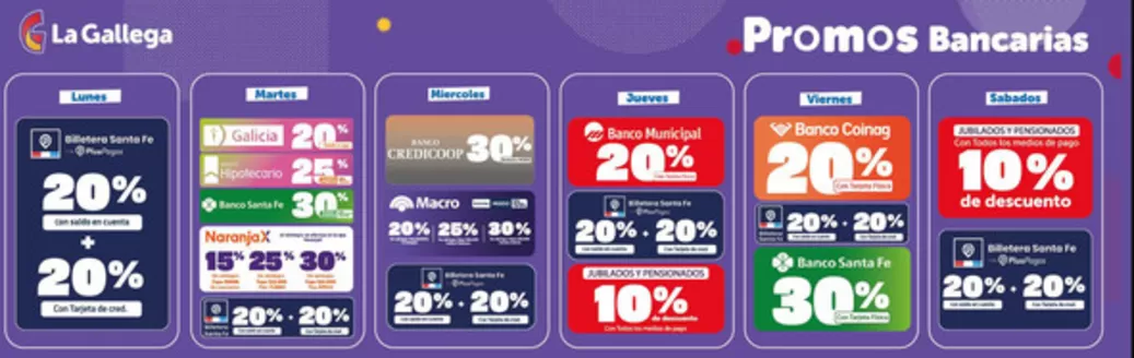 Catálogo La Gallega Supermercados en Caseros | Promos Bancarias | 2026-03-26T00:00:00.000Z - 2026-03-31T00:00:00.000Z