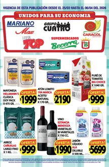 Catálogo Supermercados Mariano Max en Caseros | Ofertas Supermercados Mariano Max | 2026-03-25T00:00:00.000Z - 2026-04-06T00:00:00.000Z