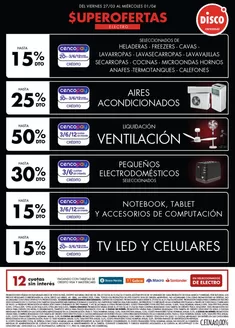 Catálogo Disco en Olivos | Ofertas | Electro, T. Libre y más | 2026-03-27T00:00:00.000Z - 2026-04-01T00:00:00.000Z