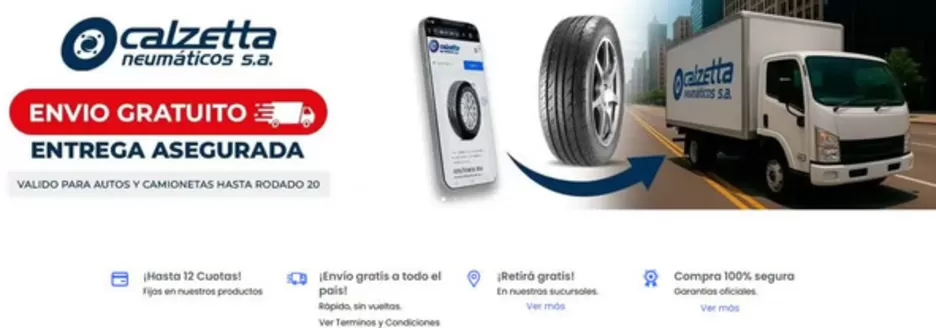 Catálogo Calzetta Neumáticos | Hasta 12 cuotas fijas! | 2026-04-07T00:00:00.000Z - 2026-04-27T00:00:00.000Z