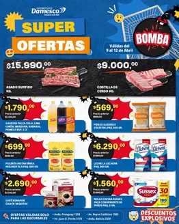 Catálogo Supermercados Damesco | Ofertas minoristas 9 al 12 04 | 2026-04-09T00:00:00.000Z - 2026-04-12T00:00:00.000Z