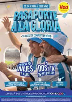 Catálogo Supermercados Vea | Oferta Pasaporte a la Gloria - Bsas Nea | 2026-04-24T00:00:00.000Z - 2026-05-05T00:00:00.000Z