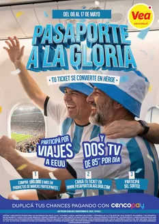 Catálogo Supermercados Vea | Oferta Pasaporte a la Gloria - Bsas Nea | 2026-05-06T00:00:00.000Z - 2026-05-17T00:00:00.000Z