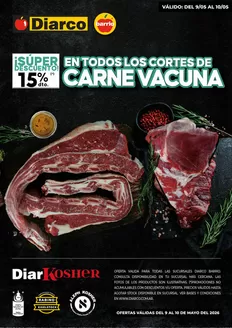 Catálogo Diarco | 15 OFF CARNES VACUNAS Y KOSHER | 2026-05-09T00:00:00.000Z - 2026-05-10T00:00:00.000Z