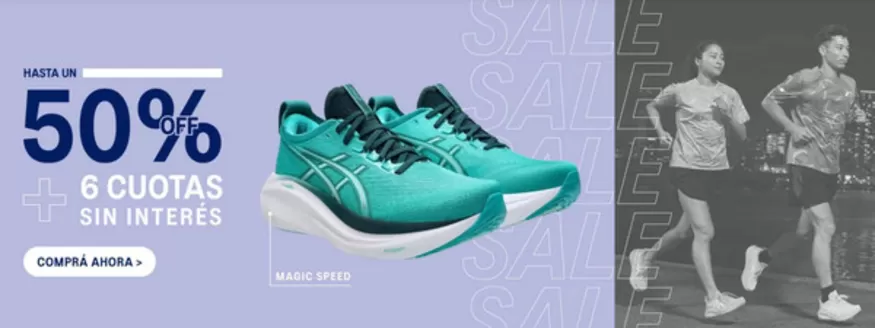 Catálogo Asics | Hasta 50% off | 2026-05-22T00:00:00.000Z - 2026-05-31T00:00:00.000Z