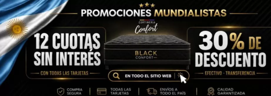 Catálogo Cortinería Confort en Pilar (Buenos Aires) | Promociones! | 2026-05-26T00:00:00.000Z - 2026-06-10T00:00:00.000Z