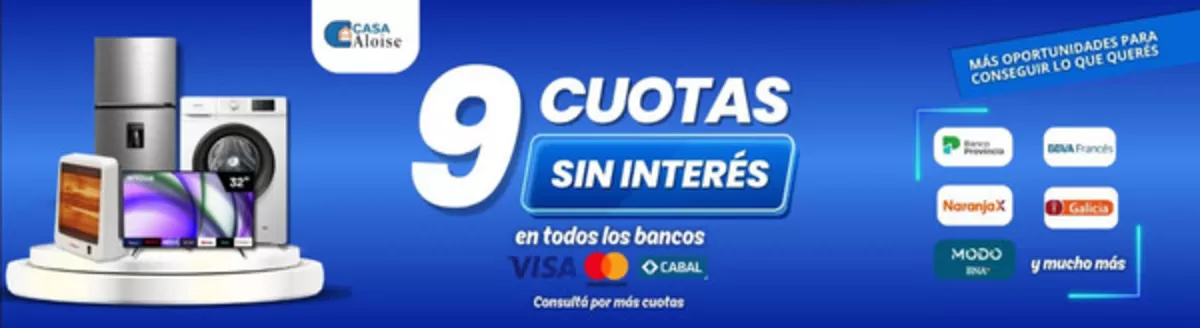 Catálogo Aloise | Promocion! 9 cuotas sin interes | 2026-06-11T00:00:00.000Z - 2026-06-21T00:00:00.000Z