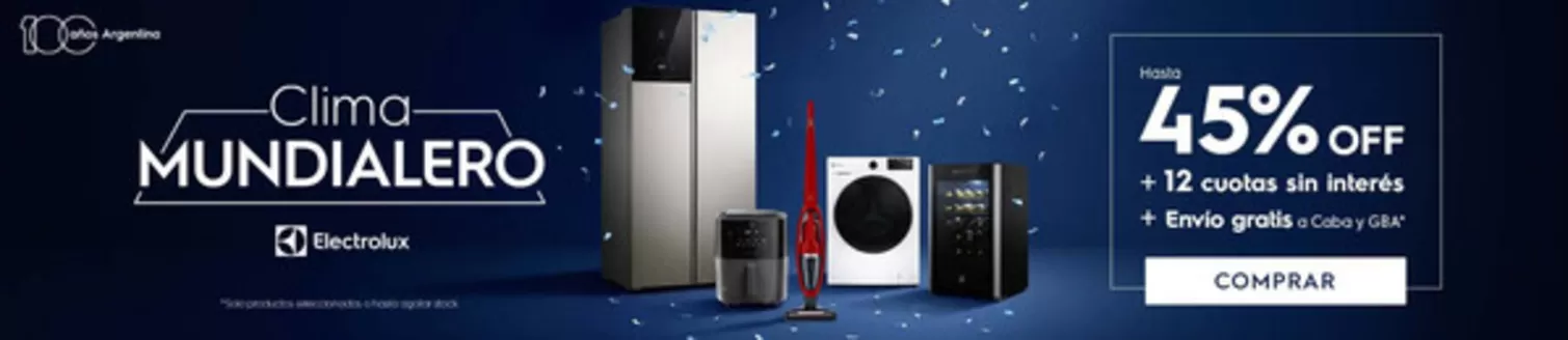 Catálogo Electrolux | Promocion! Hasta 45% off | 2026-06-11T00:00:00.000Z - 2026-06-21T00:00:00.000Z