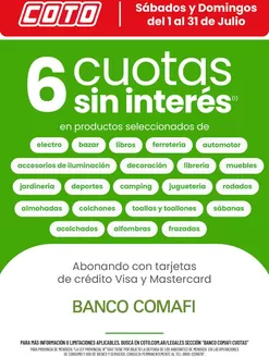 Catálogo Coto en San Martín | Coto Afiche Web Banco Comafi | 2026-07-01T00:00:00.000Z - 2026-07-31T00:00:00.000Z