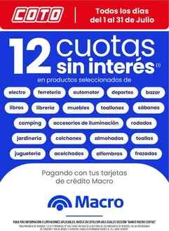 Catálogo Coto | Coto Banco Macro Julio | 2026-07-01T00:00:00.000Z - 2026-07-31T00:00:00.000Z