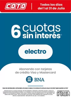Catálogo Coto | Coto BNAElectro Julio | 2026-07-01T00:00:00.000Z - 2026-07-31T00:00:00.000Z