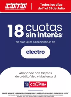 Catálogo Coto | Coto Columbia Electro Julio | 2026-07-01T00:00:00.000Z - 2026-07-31T00:00:00.000Z