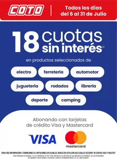 Catálogo Coto | Coto 18 CSI Visa Master Julio | 2026-07-06T00:00:00.000Z - 2026-07-31T00:00:00.000Z