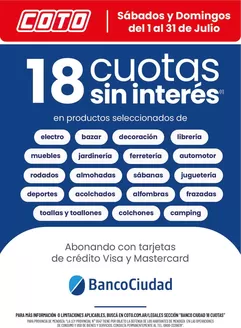 Catálogo Coto | Coto Banco Ciudad 18 Julio | 2026-07-01T00:00:00.000Z - 2026-07-31T00:00:00.000Z