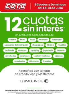 Catálogo Coto | Coto Banco Comafi 12 Julio | 2026-07-01T00:00:00.000Z - 2026-07-31T00:00:00.000Z