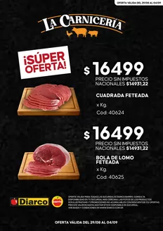 Catálogo Diarco | ESPECIAL CARNICERIA | 2026-08-29T00:00:00.000Z - 2026-09-04T00:00:00.000Z