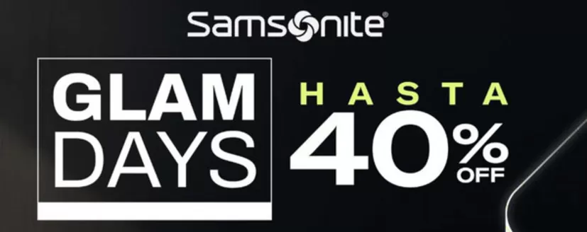 Catálogo Samsonite | Sale! Hasta 40% off | 2026-09-25T00:00:00.000Z - 2026-09-27T00:00:00.000Z