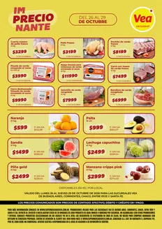 Catálogo Supermercados Vea en Marcos Paz (Buenos Aires) | Volante semanal BS AS Y NEA | 2026-10-26T00:00:00.000Z - 2026-10-29T00:00:00.000Z