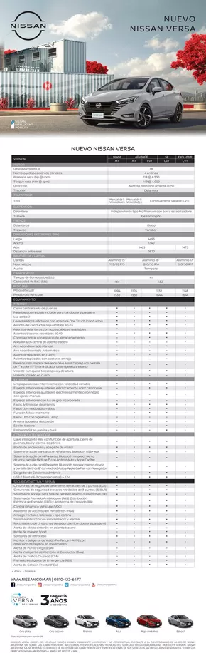 Catálogo Nissan en Río Grande | Versa MY23 | 2025-06-21T00:00:00.000Z - 2026-06-21T00:00:00.000Z