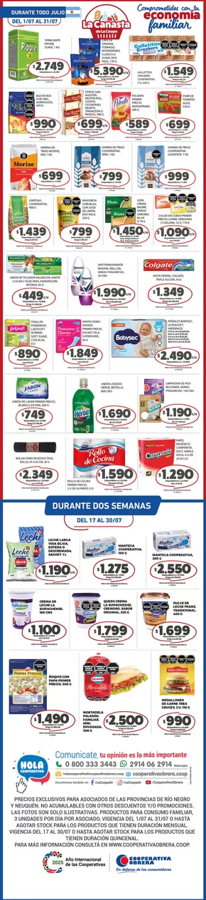 Catálogo Cooperativa Obrera en General Pico | canasta RN-17072025 | 2025-07-01T00:00:00.000Z - 2025-07-31T00:00:00.000Z