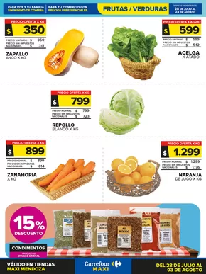 Catálogo Carrefour en San Salvador (Jujuy) | Frutas y Verduras 28 Julio | 2025-07-28T00:00:00.000Z - 2025-08-04T00:00:00.000Z